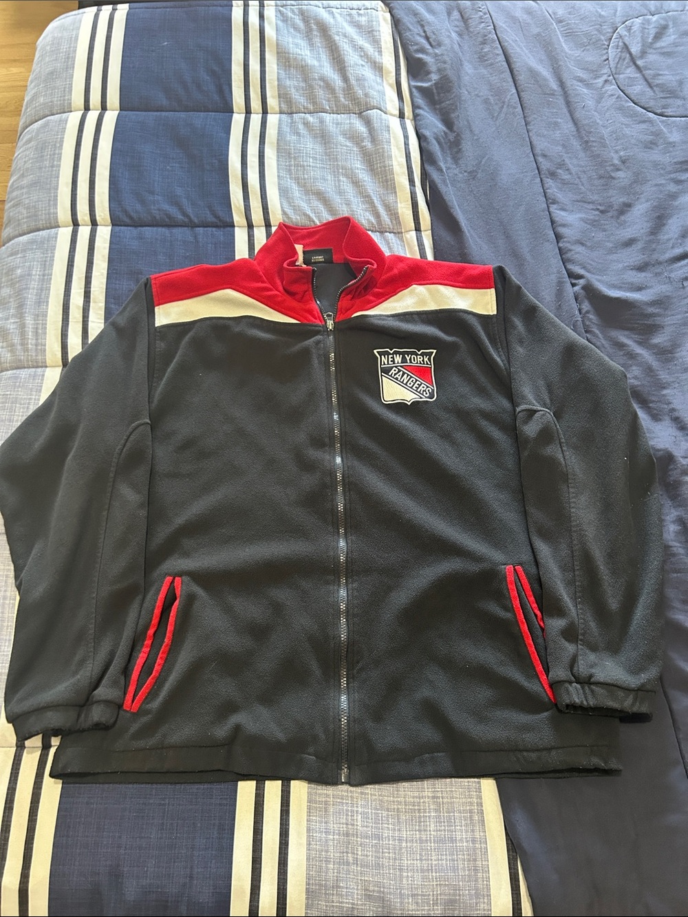 NY Rangers Fleece Zip-Up Sweater
